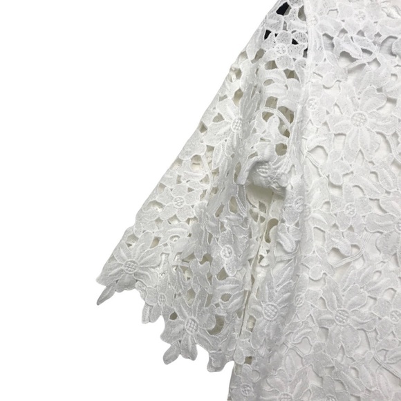 Mayson Grey White Lace Embroidered Blouse Oversized Size 2 - Picture 8 of 10